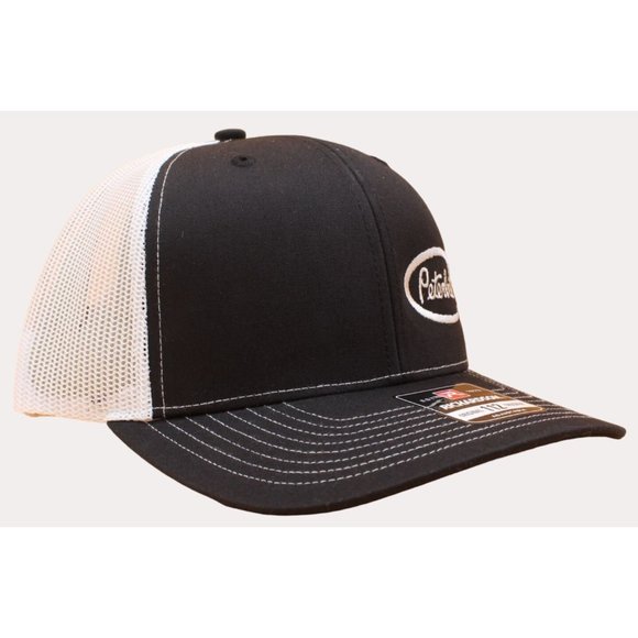 Peterbilt Trucker Hat - Black/White Richardson 112 Snap Back Hat - Picture 2 of 5